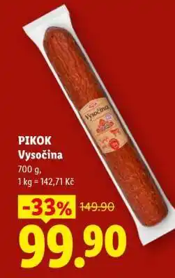 Lidl Pikok VYSOČINA nabídka