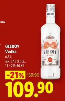 Lidl GIEROY VODKA nabídka