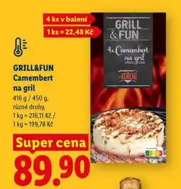 Lidl GRILL&FUN Camembert na gril nabídka