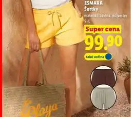 Lidl ESMARA ŠORTKY nabídka