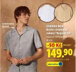 Lidl ESMARA MEN Košile s krátkými rukávy Regular Fit nabídka