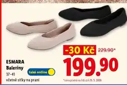 Lidl ESMARA BALERÍNY nabídka