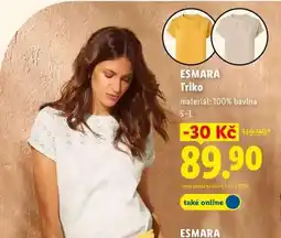 Lidl esmara TRIKO nabídka