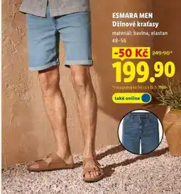Lidl ESMARA MEN Džínové kraťasy nabídka