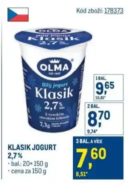 Makro Klasik jogurt 2,7 % nabídka