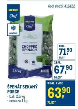 Makro Špenát sekaný porce nabídka