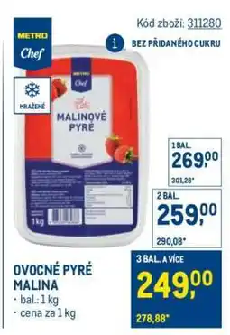 Makro OVOCNÉ PYRÉ MALINA nabídka