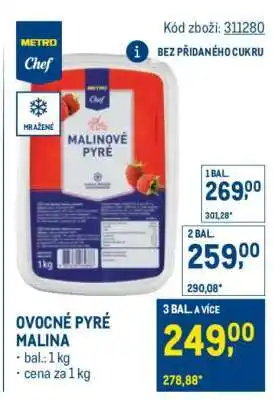 Makro OVOCNÉ PYRÉ MALINA nabídka