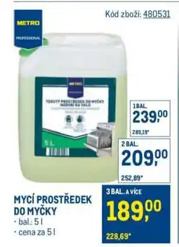 Makro MYCÍ PROSTŘEDEK DO MYČKY nabídka