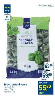 Makro Špenát listový porce nabídka