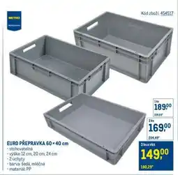 Makro EURO PŘEPRAVKA 60 × 40 cm nabídka