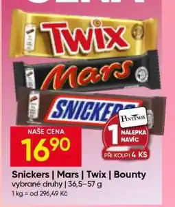 Hruška SNICKERS / MARS / TWIX / BOUNTY nabídka