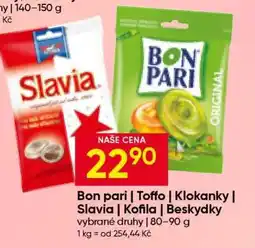 Hruška Bon pari | Toffo | Klokanky Slavia | Kofila | Beskydky nabídka