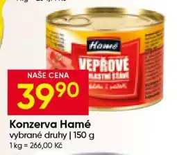 Hruška Konzerva Hamé nabídka