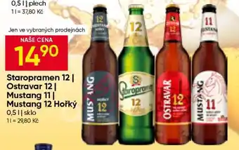 Hruška Staropramen 12, Ostravar 12, Mustang 11, Mustang 12 Hořký nabídka