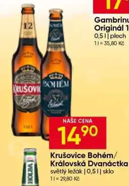 Hruška Krušovice Bohém Královská Dvanáctka nabídka