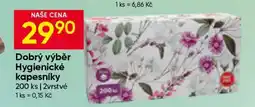 Hruška Dobrý výběr Hygienické kapesníky nabídka