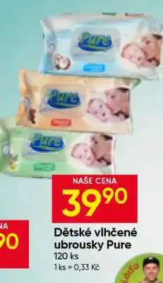 Hruška Dětské vlhčené ubrousky Pure nabídka