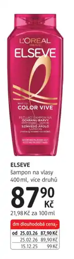 dm drogerie ELSEVE šampon na vlasy nabídka