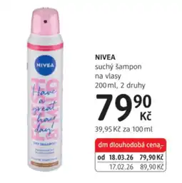 dm drogerie NIVEA suchý šampon na vlasy nabídka