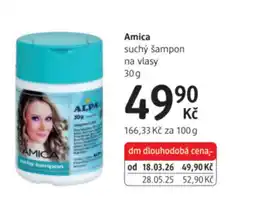 dm drogerie Amica suchý šampon na vlasy nabídka