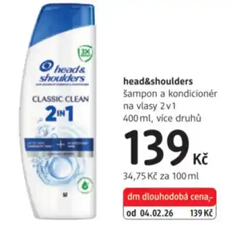 Head&shoulders šampon a kondicionér na vlasy 2v1
