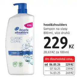 dm drogerie Head&shoulders šampon na vlasy nabídka