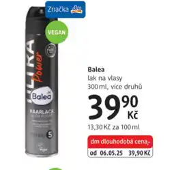 dm drogerie Balea lak na vlasy nabídka