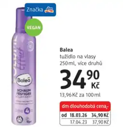 dm drogerie Balea tužidlo na vlasy nabídka