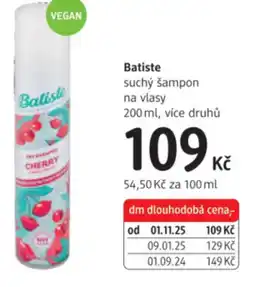 dm drogerie Batiste suchý šampon na vlasy nabídka