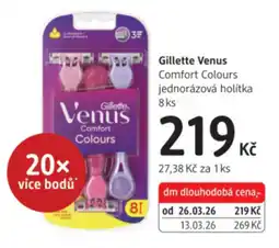 dm drogerie Gillette Venus Comfort Colours jednorázová holítka nabídka