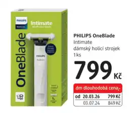 dm drogerie PHILIPS OneBlade Intimate dámský holicí strojek nabídka