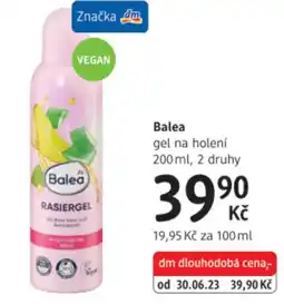 dm drogerie Balea gel na holení nabídka