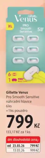 dm drogerie Gillette Venus Pro Smooth Sensitive náhradní hlavice nabídka