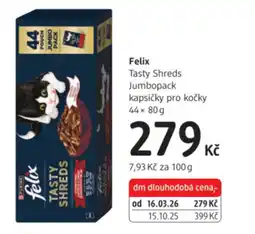 dm drogerie Felix Tasty Shreds Jumbopack kapsičky pro kočky nabídka