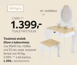 XXXLutz Toaletní stolek Glow s taburetem, nabídka