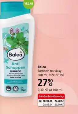 dm drogerie Balea šampon na vlasy nabídka