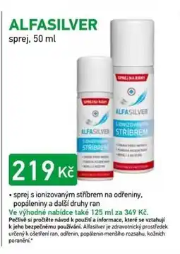Alphega Lékárna ALFASILVER sprej nabídka