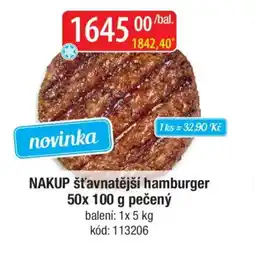 Qanto NAKUP šťavnatější hamburger pečený nabídka