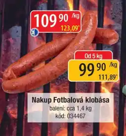Qanto Nakup Fotbalová klobása nabídka