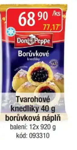 Qanto Tvarohové knedlíky borůvková náplň nabídka