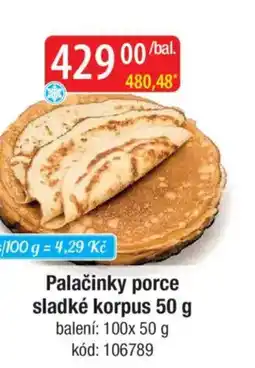 Qanto Palačinky porce sladké korpus nabídka