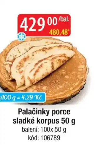 Qanto Palačinky porce sladké korpus nabídka