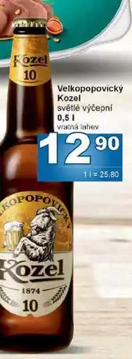 Jip Velkopopovický Kozel světlé výčepní nabídka