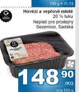 Jip Hovězí a vepřové mleté 20% tuku nabídka