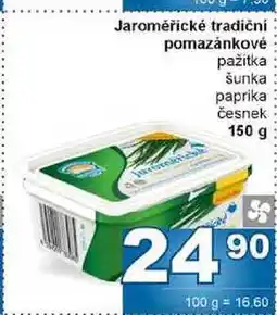 Jip Jaroměřické tradiční pomazánkové pažitka šunka paprika česnek nabídka