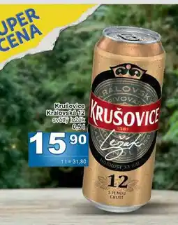 Jip Krušovice Královská 12 světlý ležák 0,5l, plech nabídka