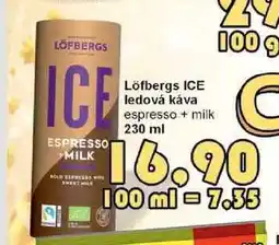 Jip Löfbergs ICE ledová káva espresso + milk 230 ml nabídka