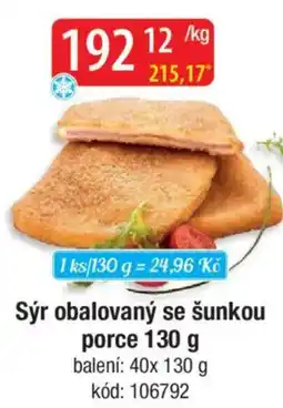 Qanto Sýr obalovaný se šunkou porce nabídka