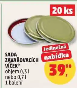 Penny Market SADA VÍČEK ZAVAŘOVACÍCH*, 0,31 nabídka